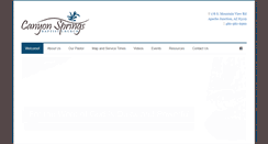 Desktop Screenshot of canyonspringsbaptist.com