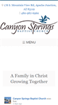 Mobile Screenshot of canyonspringsbaptist.com